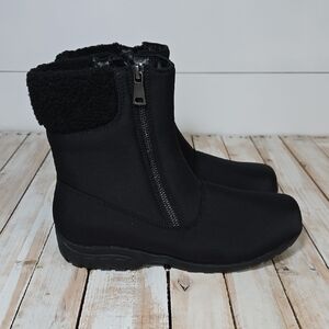Propet Womens Dani Mid Zippered Snow Casual Boots Mid Calf - Black 9.5W